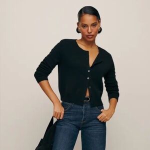 Reformation Black Women's Cardigan Sweater sz S